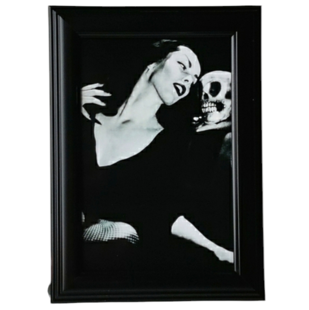 Vintage Vampira  Horror Queen beauty skeleton gothic goth 60s 70s vamp skull emo